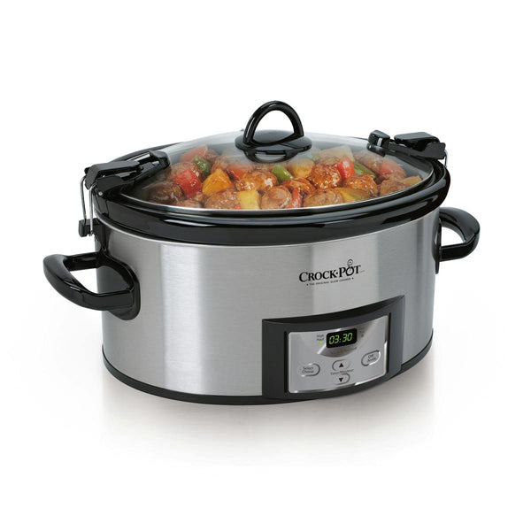 Crock-Pot® Programmable 6.0-Quart Cook & Carry® Slow Cooker, Stainless Steel — Product Details