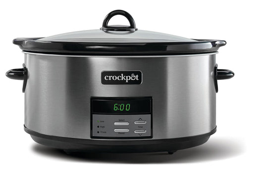 Crock-Pot® Programmable 8-Quart Slow Cooker, Black Stainless Collection